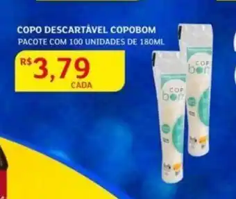 Assaí Atacadista Copo descartável Copobom 180ml oferta