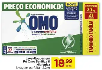 Carrefour Lava-roupas em pó Omo Sanitiza & Higieniza 2.2kg oferta
