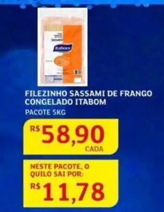 Assaí Atacadista Filezinho Sassami de frango Congelado Itabom 5kg oferta