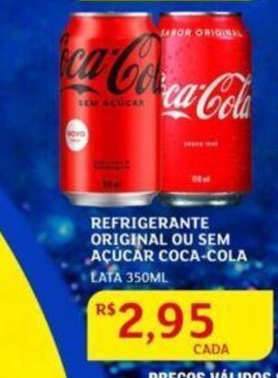 Assaí Atacadista Refrigerante Original ou sem açúcar Coca Cola 350ml oferta