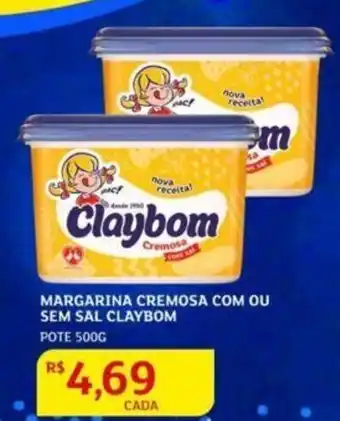 Assaí Atacadista Margarina cremosa com ou sem sal Claybom 500g oferta