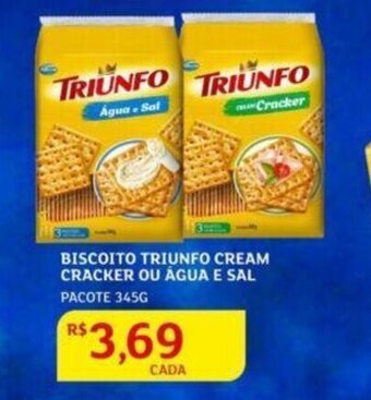 Assaí Atacadista Biscoito Triunfo cream Cracker ou Água E Sal 345g oferta