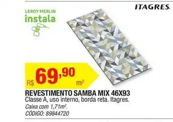 Revestimento Samba Mix 46x93 Itagres