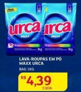 Assaí Atacadista Lava roupas em pó Maxx Urca 1kg oferta