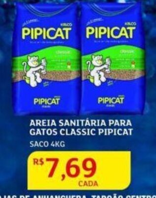 Assaí Atacadista Areia sanitaria para gatos Classic Pipicat 4kg oferta