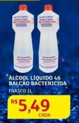 Assaí Atacadista Álcool Liquido 46 Balcão bactericida 1l oferta
