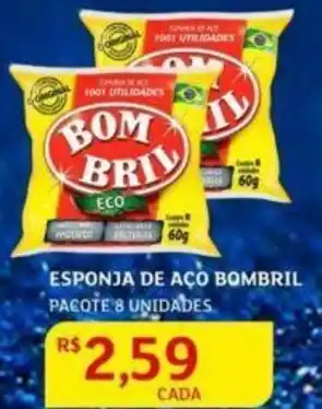 Assaí Atacadista Esponja de Aço Bombril 8 unidades oferta