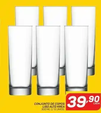 GBarbosa Conjunto de copos liso alto krea 300ml c/ 6 unids. oferta