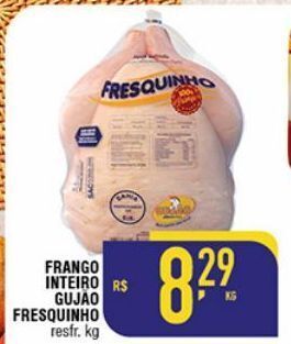 Frango inteiro gujão fresquinho resfr. kg