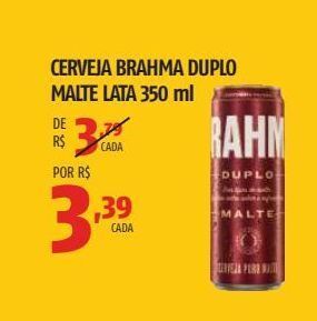 OXXO Cerveja brahma duplo malte lata 350 ml oferta