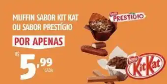 Muffin sabor kit kat ou sabor prestígio