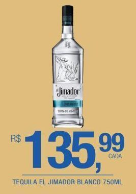 Tequila el jimador blanco 750ml