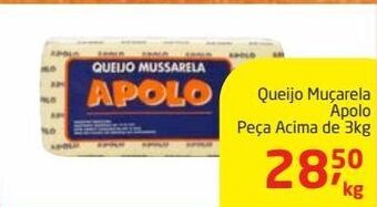 Tenda Atacado Queijo muçarela apolo 3kg oferta