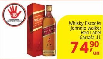Tenda Atacado Whisky escocês johnnie walker red label 1l oferta