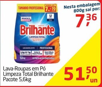 Tenda Atacado Lava roupas em pó brilhante 5,6kg oferta
