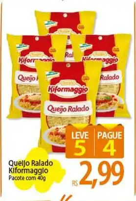 Atacadão Queijo ralado Kiformaggio 40g oferta