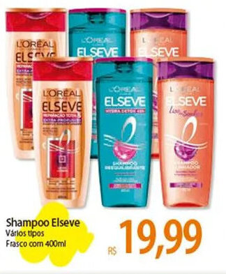 Atacadão Shampoo Elseve 400ml oferta