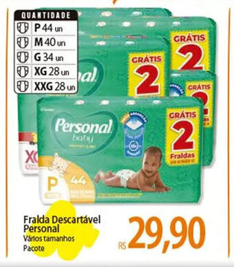 Atacadão Fralda Descartável Personal oferta