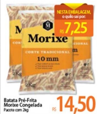 Atacadão Batata Pre-Frita Morixe Congelada 2kg oferta