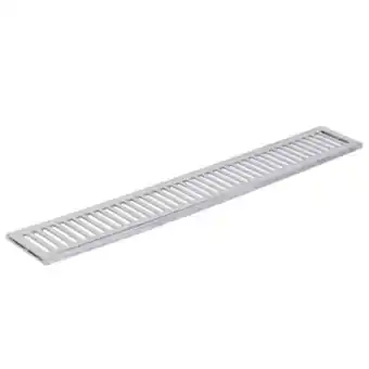 Leroy Merlin Grelha e porta grelha para pedestres com baixa vazão de alumínio escovada 15x100cm cinza lg mais oferta