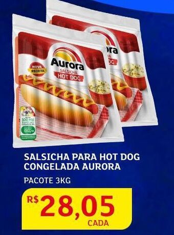 Salsicha para hot dog congelada aurora