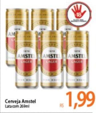 Atacadão Cerveja Amstel 269ml oferta