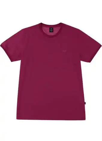 Posthaus Exco - camiseta manga curta em malha jacquard bordô oferta