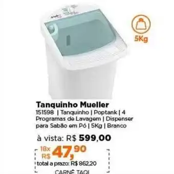 Lojas TaQi Tanquinho mueller oferta