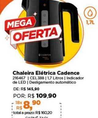 Lojas TaQi Chaleira elétrica cadence oferta