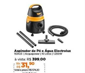 Lojas TaQi Aspirador de pó e água electrolux oferta