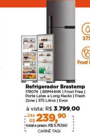 Lojas TaQi Refrigerador brastemp oferta
