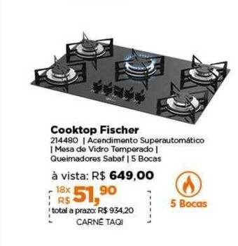 Lojas TaQi Cooktop fischer oferta