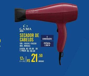 Zema Ga.ma secador de cabelos oferta