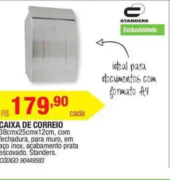 Leroy Merlin Caixa De Correio Acabamento Prata Escovado Standers oferta