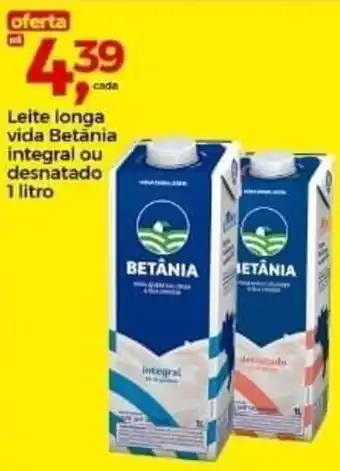Frangolândia Leite Longa Vida Betânia integral ou desnatado 1L oferta