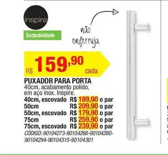 Leroy Merlin Puxador Para Porta Em Aço Inox Inspire oferta