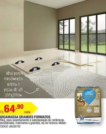 Argamassa Grandes Formatos Weber