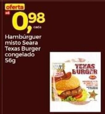 Frangolândia Hambúrguer misto Seara Texas Burger congelado 56g oferta