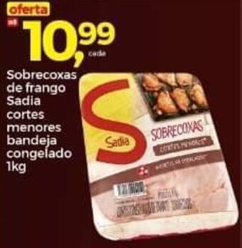 Frangolândia Sobrecoxas de frango Sadia cortes Menores bandeja cong. 1kg oferta