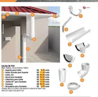 Leroy Merlin Calha De Pvc Odem Suporte para Calha oferta