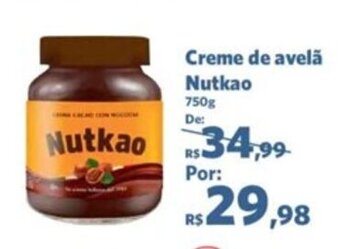 Sam's Club Creme de Avelã Nutkao 750g oferta