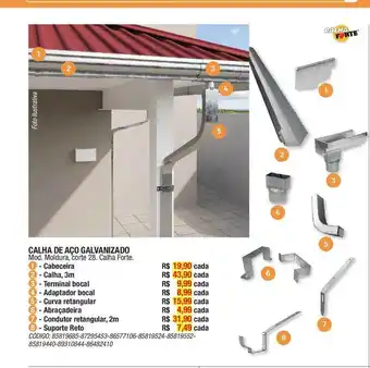 Leroy Merlin Calha De Aço Galvanizado Calha Forte Cabaceira oferta