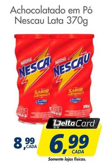 Achocolatado em pó nescau lata