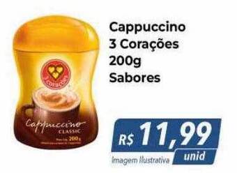 Cappuccino 3 corações sabores