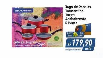 Hiper Moreira Jogo de panelas tramontina turim antiaderente oferta
