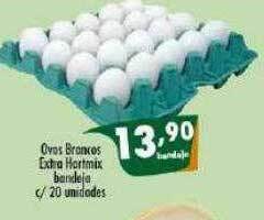 Ovos brancos extra hortmix bandeja