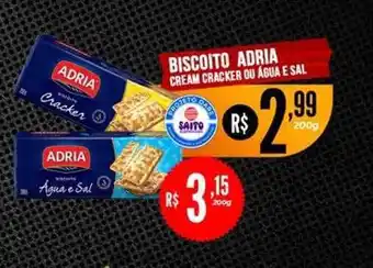 Biscoito adria cream cracker ou água e sal