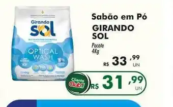 Sabão em pó girando sol