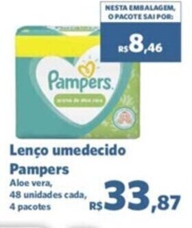 Sam's Club Lenço Umedecido Pampers oferta