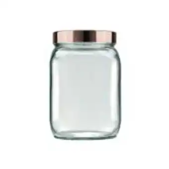 Ferreira Costa Pote de vidro quadrado 750ml 10x10cm com tampa cores sortidas -... oferta